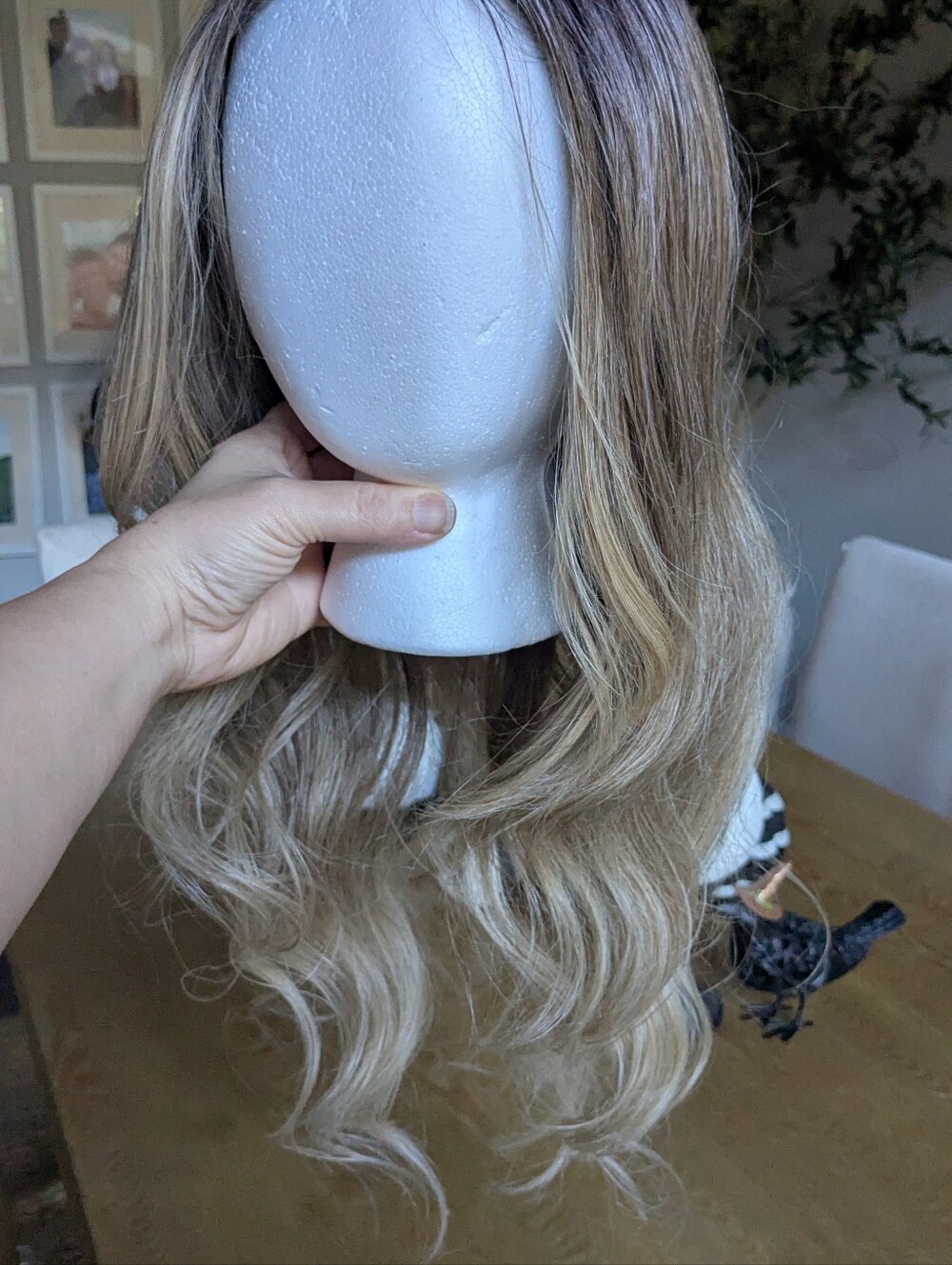 Blonde Ombre Synthetic Lace Front Wig - Natural-Look Waves